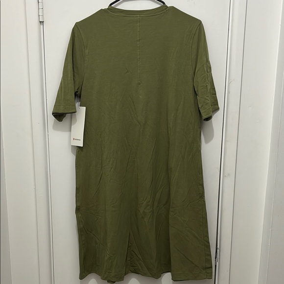 Lululemon Olive Green Tie-Front Dress - Picture 3 of 3